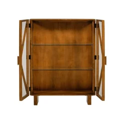 WOOOD Vitrinekast Kella Naturel - 100x132x44 cm