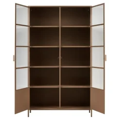 WOOOD Vitrinekast Ronja Bruin - 110x189x43 cm