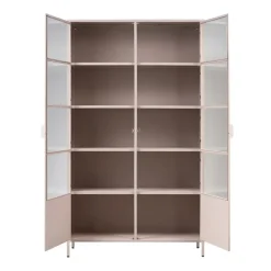 WOOOD Vitrinekast Ronja Roze - 110x189x43 cm