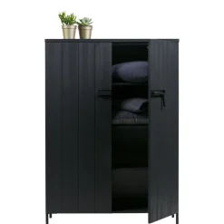 WOOOD Wandkast Bruut Zwart - 100x140x41 cm