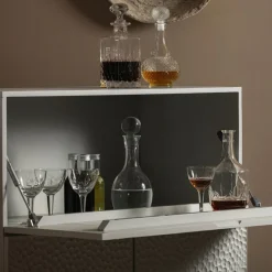 WOOOD Wandkast Carved Greige - 90x146x46 cm