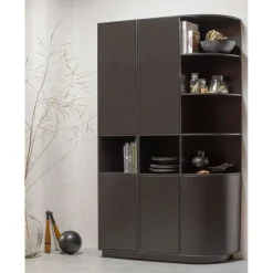 WOOOD Wandkast Finca Zwart - 78x210x40 cm