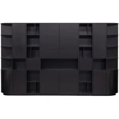 WOOOD Wandkast Finca Zwart - 78x210x40 cm