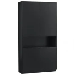 WOOOD Wandkast Finca Zwart - 110x210x40 cm