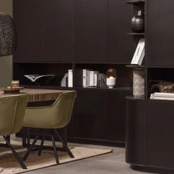 WOOOD Wandkast Finca Zwart - 110x210x40 cm