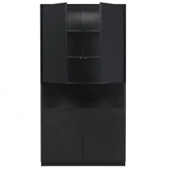 WOOOD Wandkast Finca Zwart - 110x210x40 cm