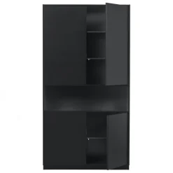 WOOOD Wandkast Finca Zwart - 110x210x40 cm