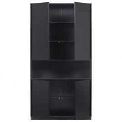 WOOOD Wandkast Finca Zwart - 110x210x40 cm