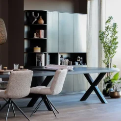 WOOOD Wandkast Finca Zwart - 110x210x40 cm