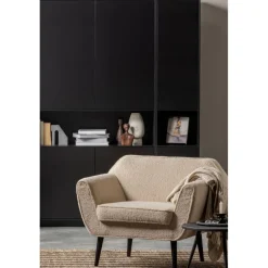 WOOOD Wandkast Finca Zwart - 40x210x40 cm