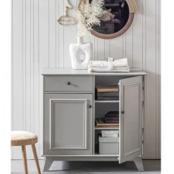 WOOOD Wandkast Lily Grijs - 98x93x55 cm