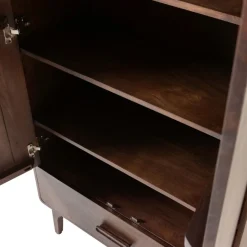 WOOOD Wandkast Liya Donkerbruin - 85x150x35 cm