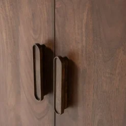 WOOOD Wandkast Liya Donkerbruin - 85x150x35 cm