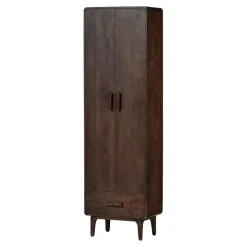 WOOOD Wandkast Liya Donkerbruin - 60x200x35 cm