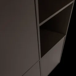 WOOOD Wandkast Meggy Links Middenbruin - 108x215x40 cm