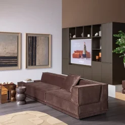 WOOOD Wandkast Meggy Middenbruin - 55x215x40 cm