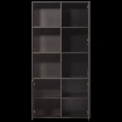 WOOOD Wandkast Meggy Rechts Middenbruin - 108x215x40 cm