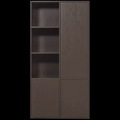 WOOOD Wandkast Meggy Rechts Middenbruin - 108x215x40 cm