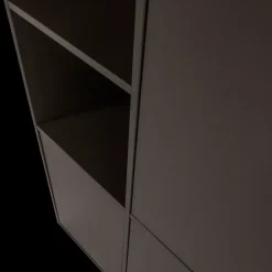 WOOOD Wandkast Meggy Rechts Middenbruin - 108x215x40 cm