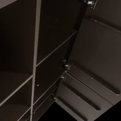 WOOOD Wandkast Meggy Rechts Middenbruin - 108x215x40 cm