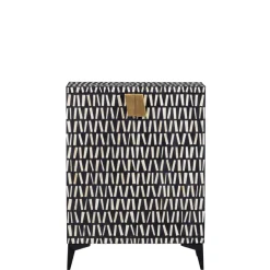 WOOOD Wandkast Menne Zwart - 81x108x43 cm