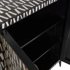 WOOOD Wandkast Menne Zwart - 81x108x43 cm