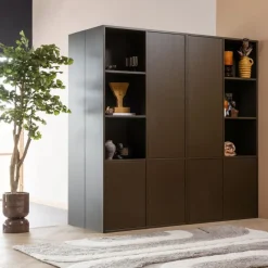 WOOOD Wandkast Merel Bruin - 100x200x40 cm