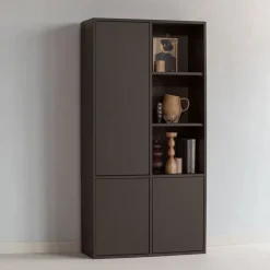 WOOOD Wandkast Merel Bruin - 100x200x40 cm