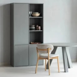 WOOOD Wandkast Merel Warmgrijs - 100x200x40 cm