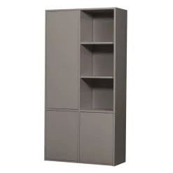 WOOOD Wandkast Merel Warmgrijs - 100x200x40 cm