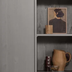 WOOOD Wandkast Merel Warmgrijs - 100x200x40 cm