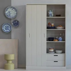 WOOOD Wandkast Mila Grijs - 120x200x42 cm