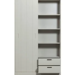 WOOOD Wandkast Mila Grijs - 120x200x42 cm