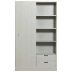 WOOOD Wandkast Mila Grijs - 120x200x42 cm