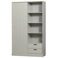 WOOOD Wandkast Mila Grijs - 120x200x42 cm