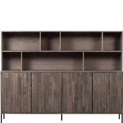 WOOOD Wandkast New Gravure Bruin - 200x150x44 cm