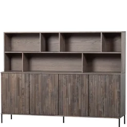 WOOOD Wandkast New Gravure Bruin - 200x150x44 cm