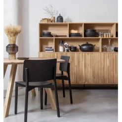 WOOOD Wandkast New Gravure Naturel - 200x150x44 cm