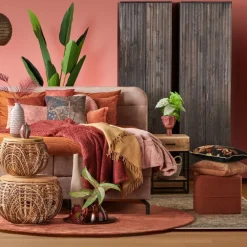 WOOOD Wandkast New Gravure Bruin - 60x210x42 cm