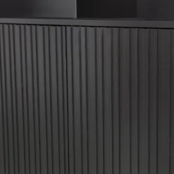 WOOOD Wandkast New Gravure Zwart - 200x150x44 cm