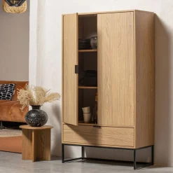 WOOOD Wandkast Silas Naturel - 85x149x36 cm