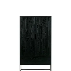 WOOOD Wandkast Silas Zwart - 85x149x36 cm