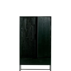 WOOOD Wandkast Silas Zwart - 85x149x36 cm