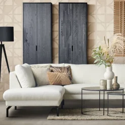 WOOOD Wandkast Silas Zwart - 60x210x36 cm