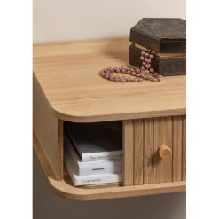 WOOOD Zwevend Nachtkastje Jena Naturel - 40x15x30 cm