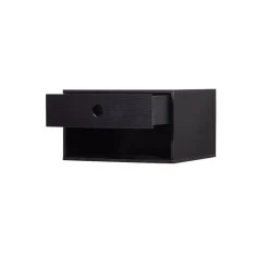 WOOOD Zwevend Nachtkastje Nancy Zwart - 34x20x30 cm