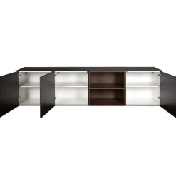 Zwevend Dressoir Cannes Zwart - 242x59x49 cm