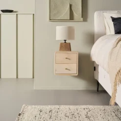 Zwevend Nachtkastje Borba Naturel - 30x30x30 cm