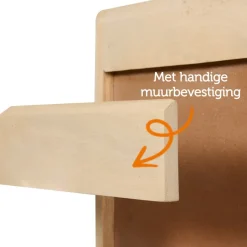 Zwevend Nachtkastje Borba Naturel - 30x30x30 cm