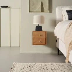 Zwevend Nachtkastje Borba Lichtbruin - 30x30x30 cm